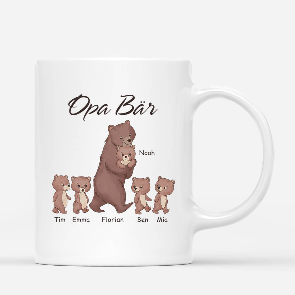 Papa Opa Bär - Personalisiertes Geschenk | Tasse für Herren