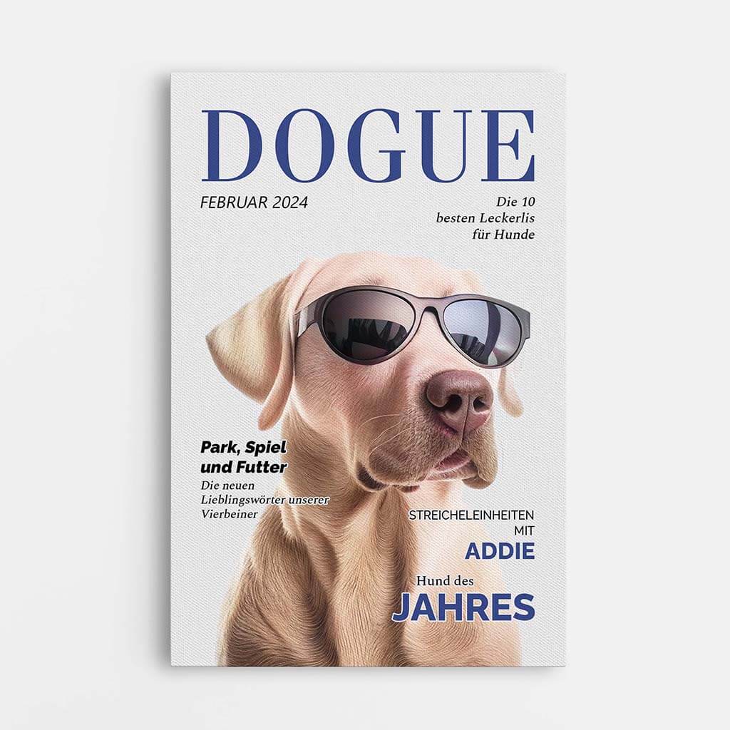 DOGUE- Personalisiertes Geschenk | Leinwand mit Foto für Hundebesitzer