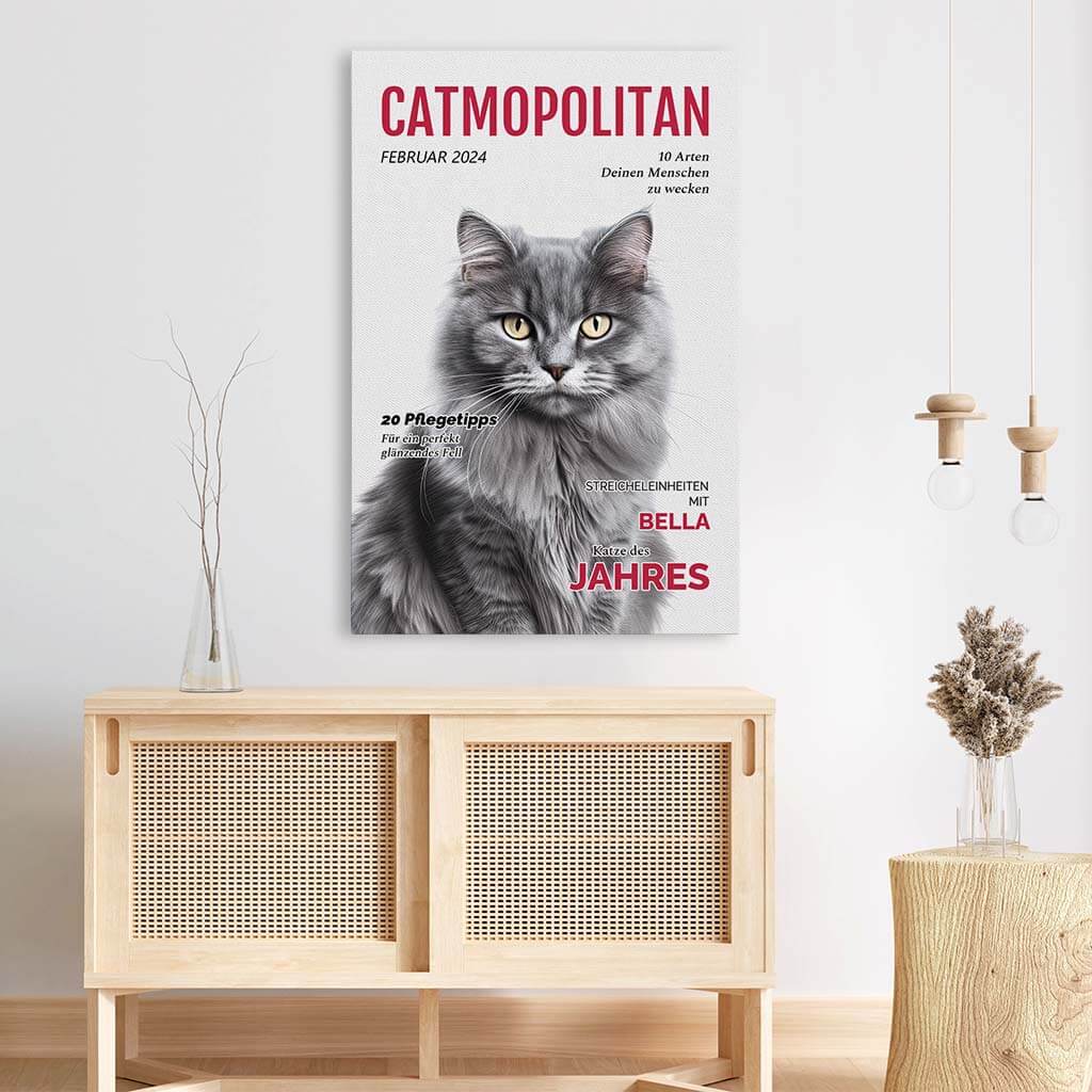3326CGE3 catmopolitan  personalisierte leinwand mit foto fur katzenbesitzer