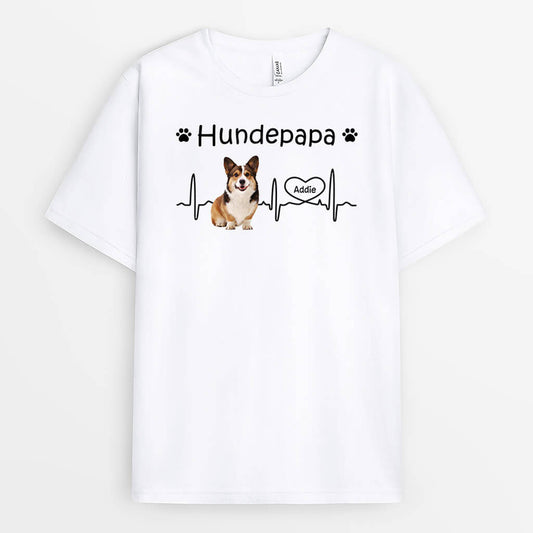 3327AGE1 hunde elektrokardiogramm  personalisiertes t shirt fur hundeliebhaber mit foto