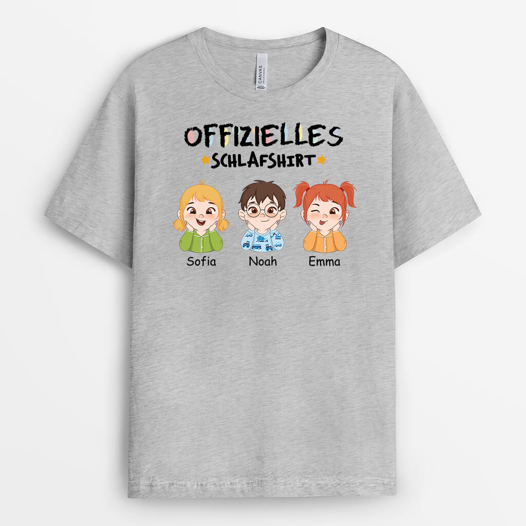 3328AGE2 offizielles schlafshirt niedliche kinder  personalisiertes t shirt fur grosseltern