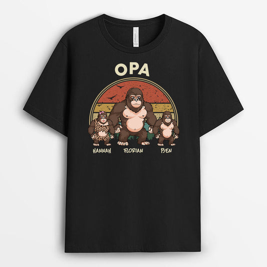 3357AGE1 affenpapa  personalisiertes t shirt fur papas