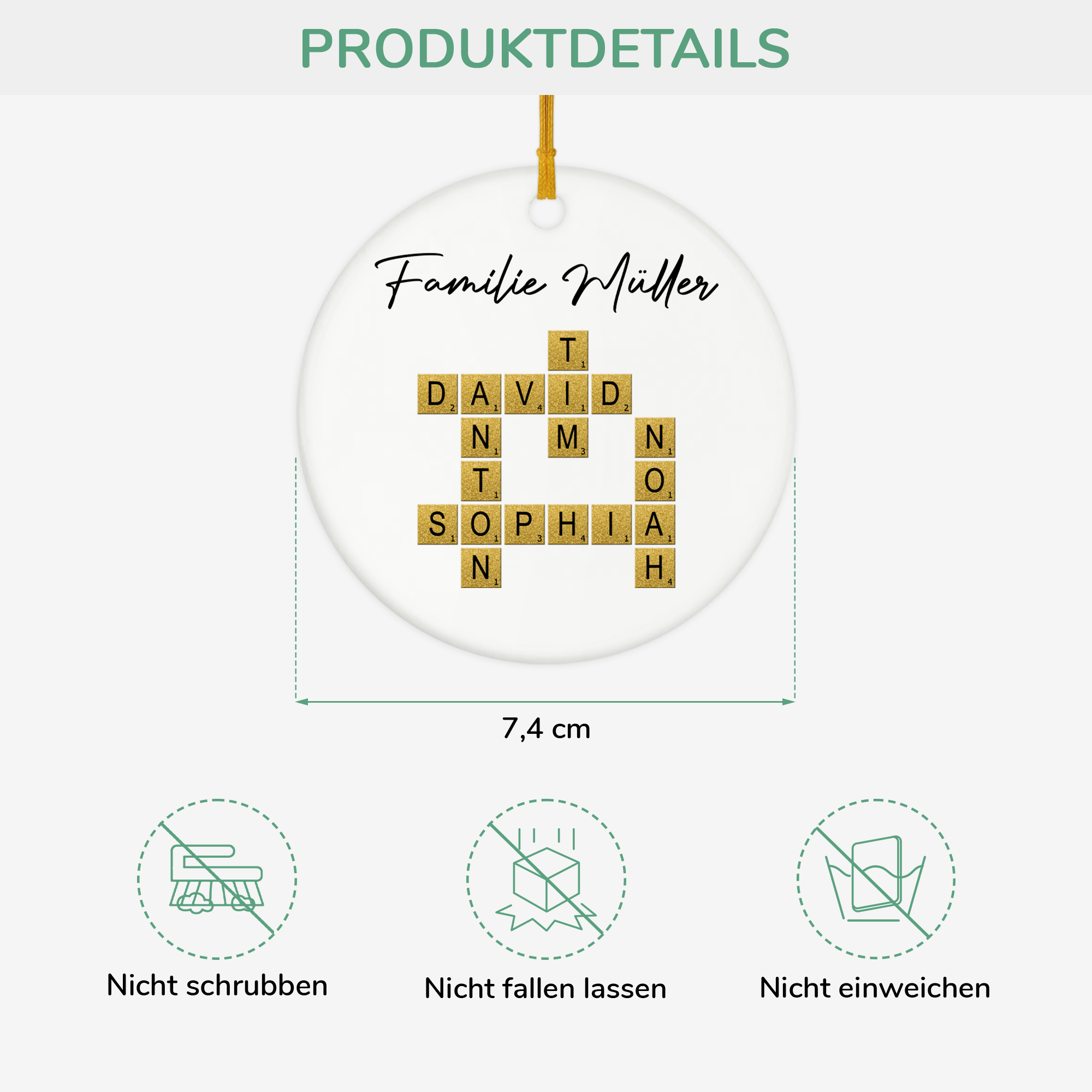 3370OGE3 personalisierte kreuzwortratsel keramik ornamente familie zu weihnachten 3370O6T5I