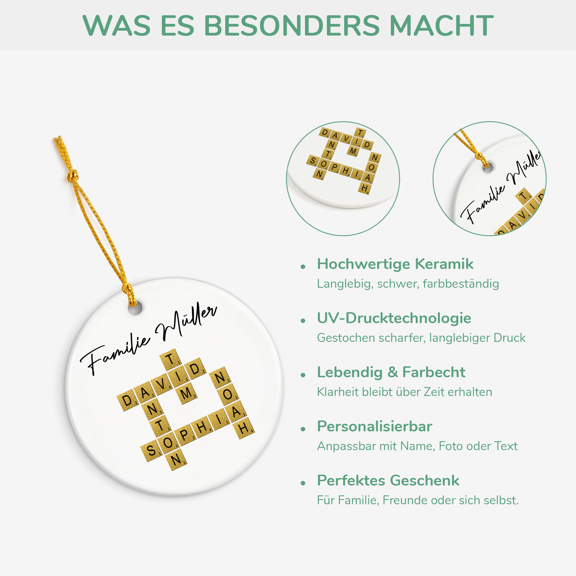 3370OGE4 personalisierte kreuzwortratsel keramik ornamente familie zu weihnachten 3370O6T5I