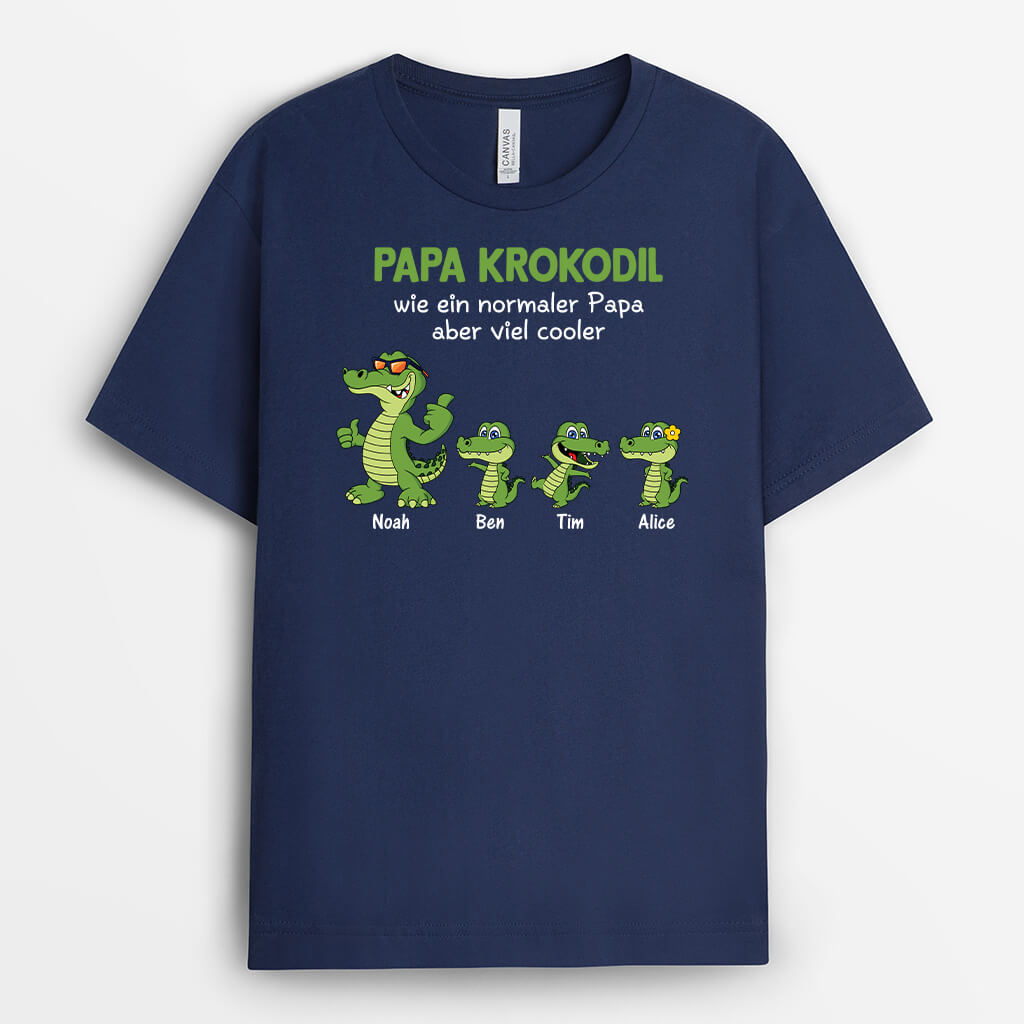 3380AGE2 opa papa alligator  personalisiertes t shirt fur manner