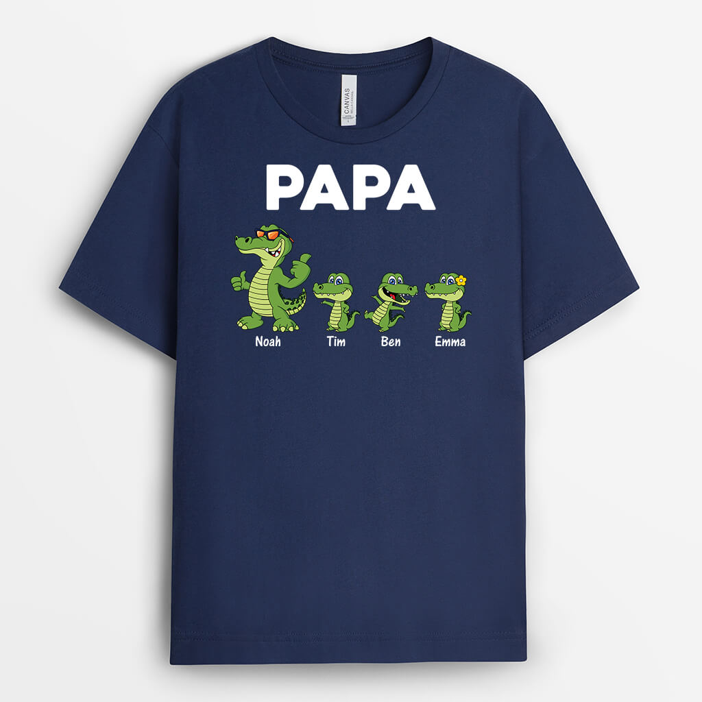 3381AGE2 opa papa krokodile  personalisiertes t shirt fur manner