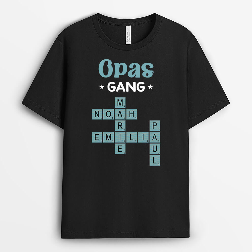 Opas/Papas Bande Kreuzworträtsel - Personalisiertes Geschenk | T-shirt für Herren