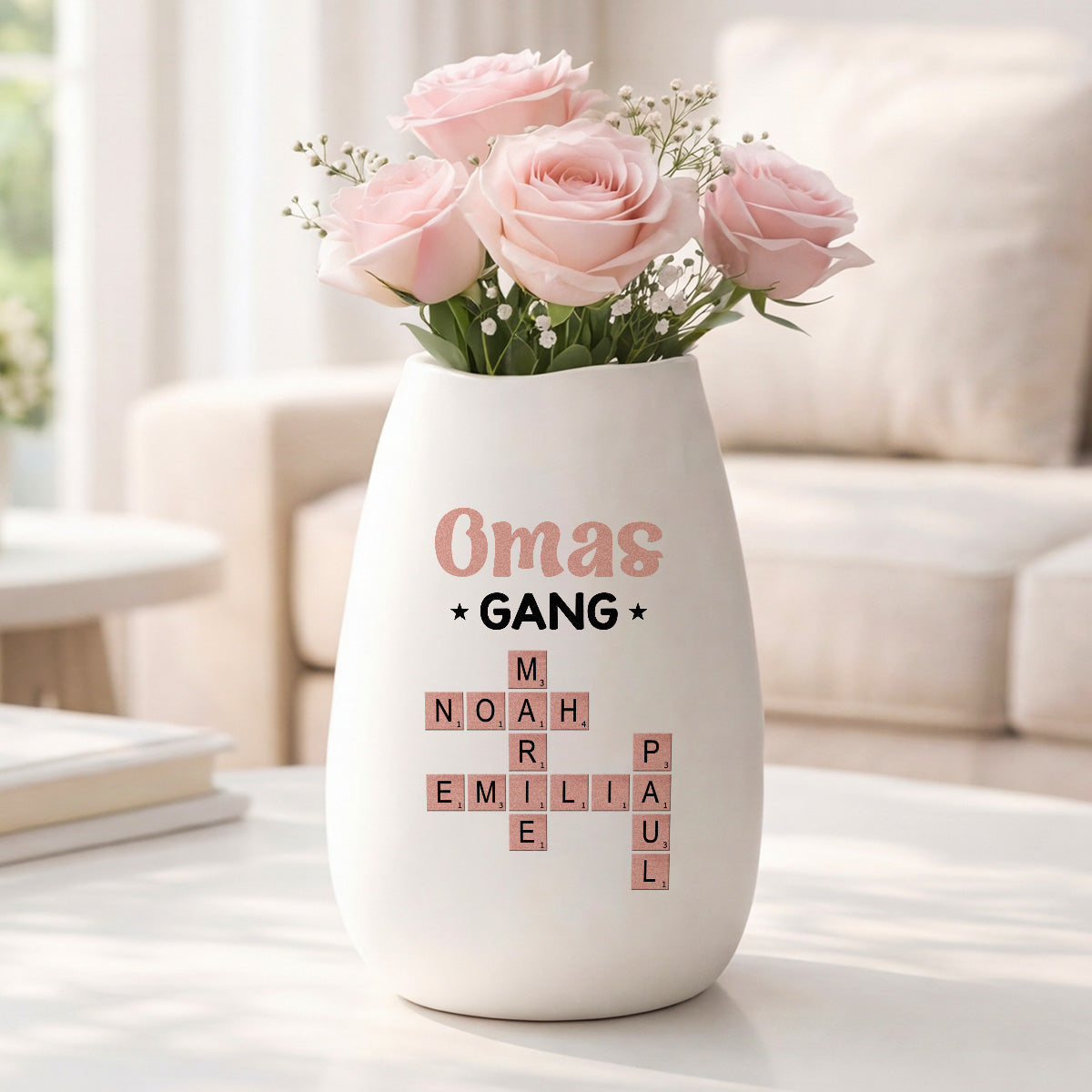 3402AGE2 mamas gang personalisiertes kreuzwortratsel geschenk  blumenvase mama oma 3402ao8q5a