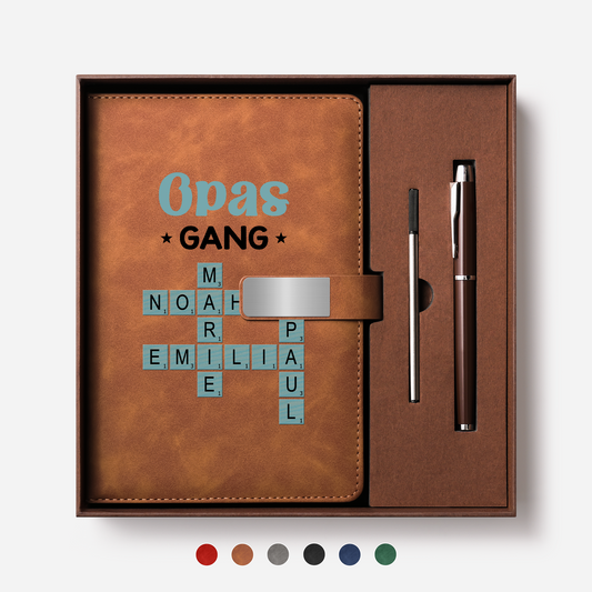 3402MGE1 opas gang personalisiertes kreuzwortratsel geschenk  uv druck notizbuch mit stift omaopa 3402mo8f5b