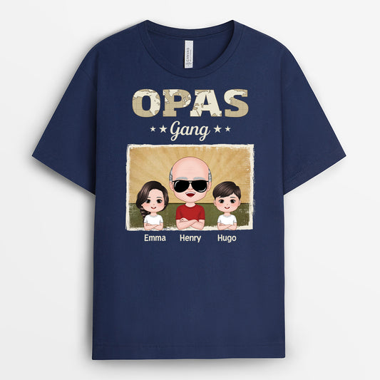 3409AGE1 papas opas bande  personalisiertes t shirt fur herren im retro stil