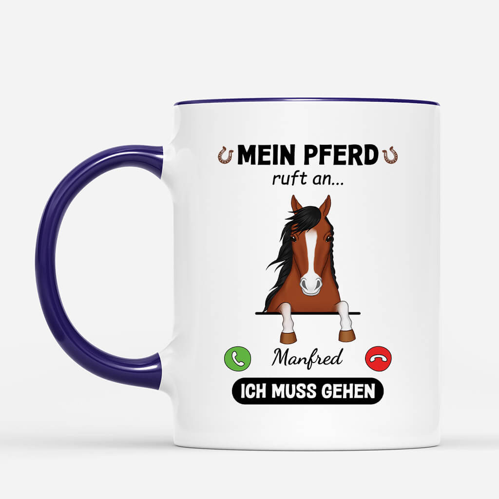3427MGE2 meine pferde rufen  personalisierte tasse fur pferdeliebhaber