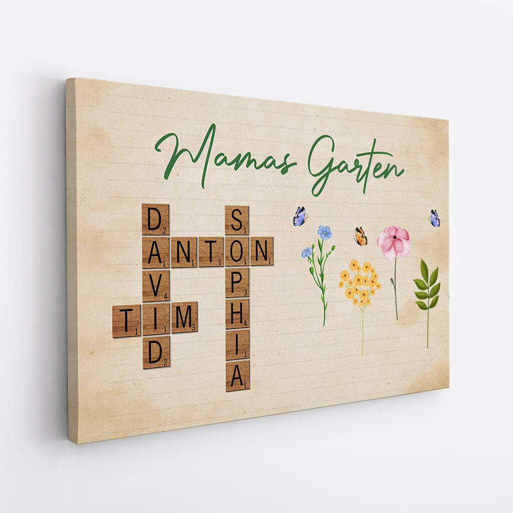 3439CGE2 omas garten kreuzwortratsel  personalisierte leinwand fur omas