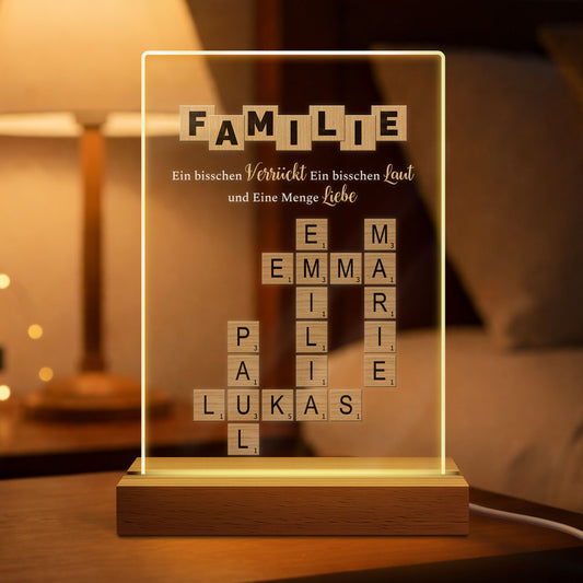 3446LGE1 familie etwas verruckt etwas laut und ganz viel liebe personalisiertes kreuzwortratsel geschenk  nachtlicht_ 3446lsv5i_2