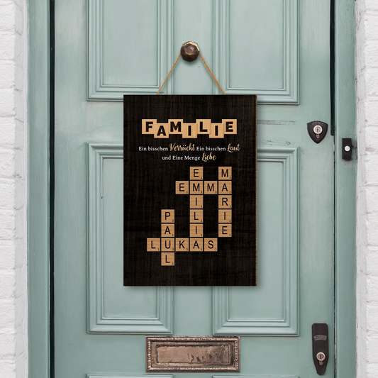 3446QGE2 die liebe familie personalisierte kreuzwortratsel holzschilder_ familie 3446QKT5I