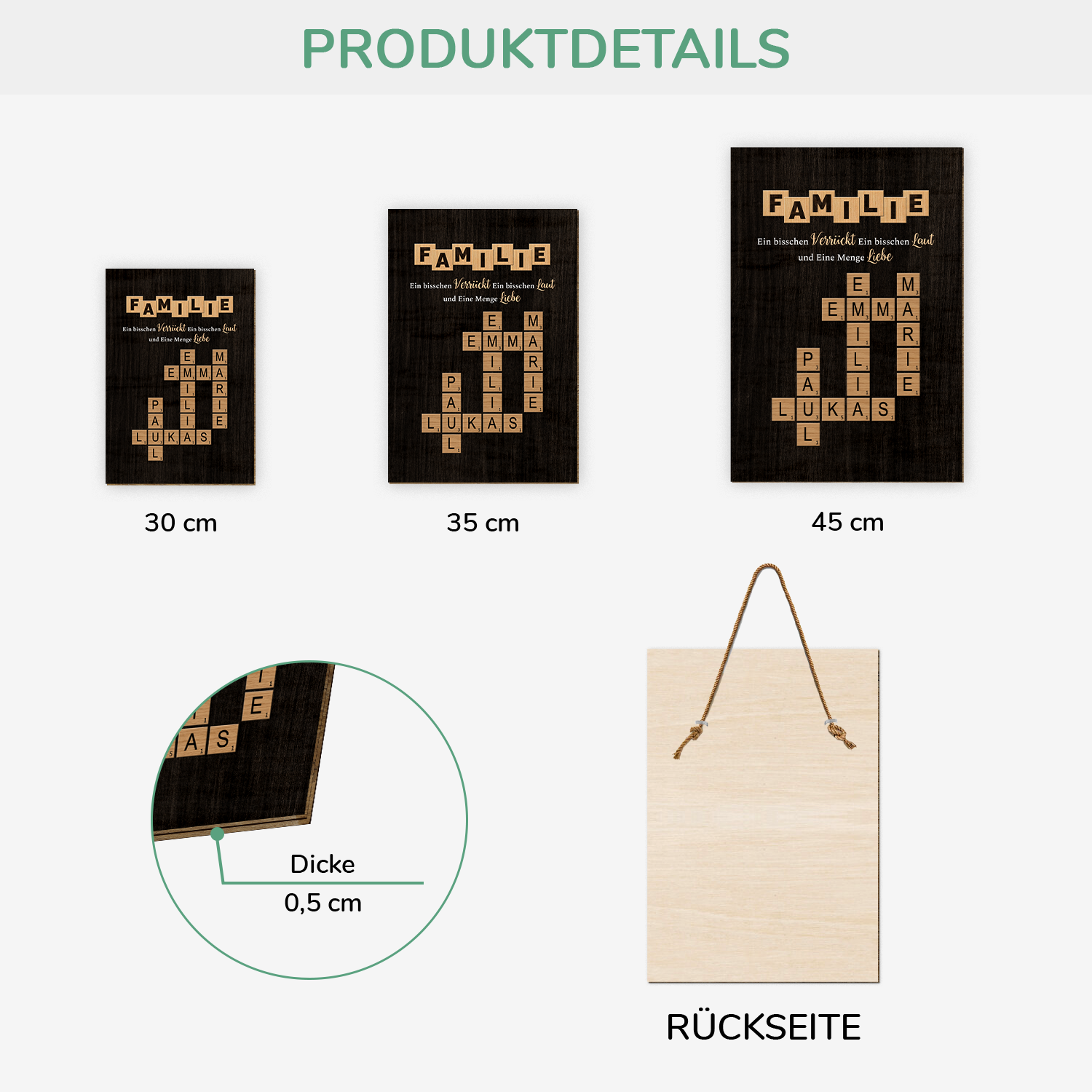 3446QGE3 die liebe familie personalisierte kreuzwortratsel holzschilder_ familie 3446QKT5I