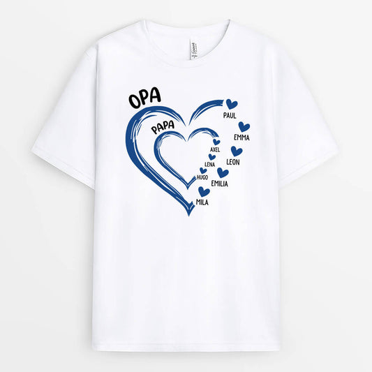 3451AGE1 opa papa kinder das herz  personalisiertes t shirt fur opas und papas