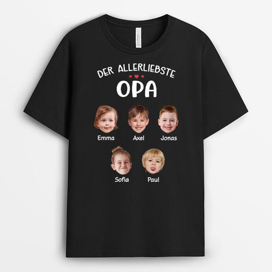 3496AGE1 der allerliebste opa papa  personalisiertes t shirt fur manner mit fotos