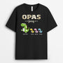 3499AGE1 opas papas dino bande  personalisiertes t shirt fur manner mit bleistiftdinosaurier und kartenmotiv