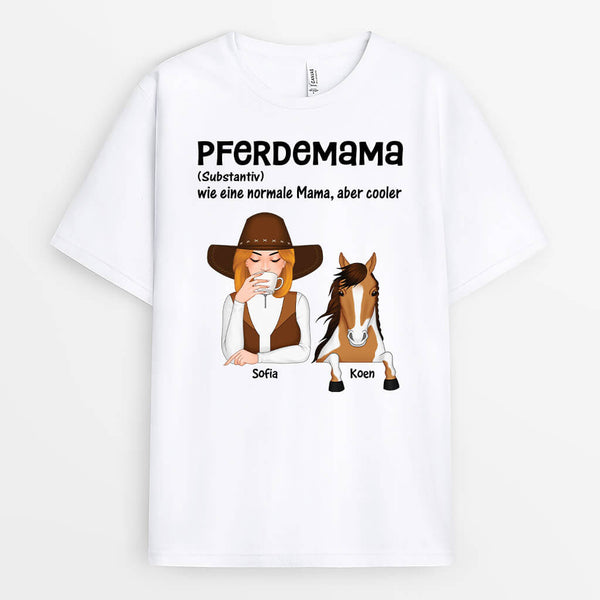Personalisiertes T-Shirt Mädchen Mit Pferdemotiv & Wunschname – Geschenk Für Pferdefans, Von Shirtracer