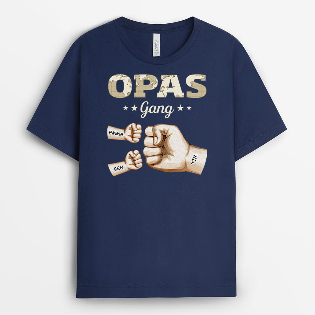 3508AGE2 papas gang  personalisiertes t shirt fur papas mit faustmotiv im aquarellstil