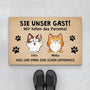 3530DGE1 seien sie unser gast  personalisierte fussmatte fur katzenhalter