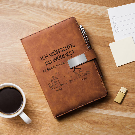 3535MGE2 ich wunschte du wurdest nebenan wohnen personalisierte geschenke beste freundin  notizbuch mit stift personalisiert mit gravur 3535mo6q5f_ea577c82 7670 484f b45a 81e63181b85e