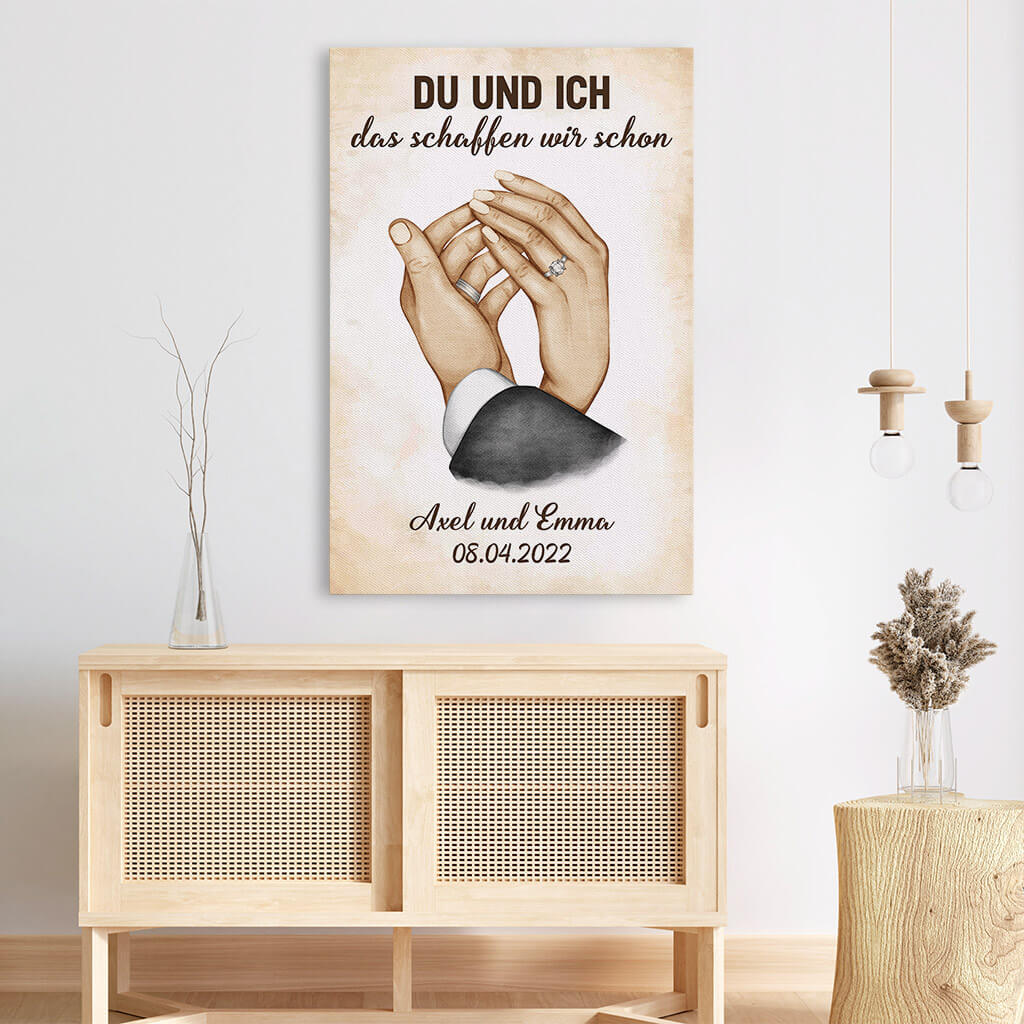 3573CGE3 du und ich das schaffen wir schon  personalisierte leinwand fur paare