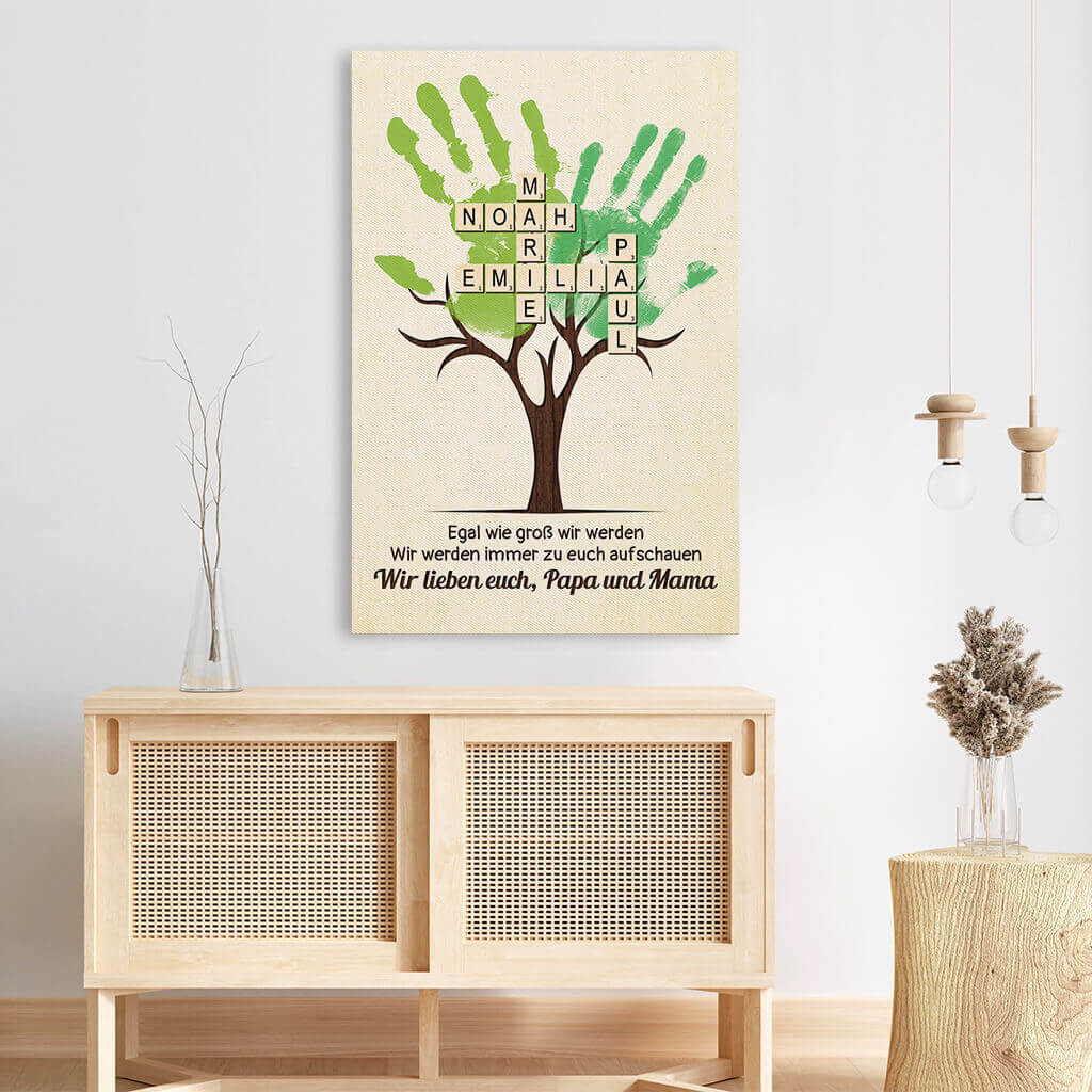 3574CGE3 egal wie gross wir werden wir werden immer zu euch aufschauen wir lieben euch papa und mama kreuzwortratsel  personalisierte leinwand fur die familie und eltern_527be9c6 9517 4642 893b bc880ab8eb4b