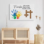 3581CGE3 seite an seite hand in hand von herz zu herz  personalisierte leinwand fur die familie