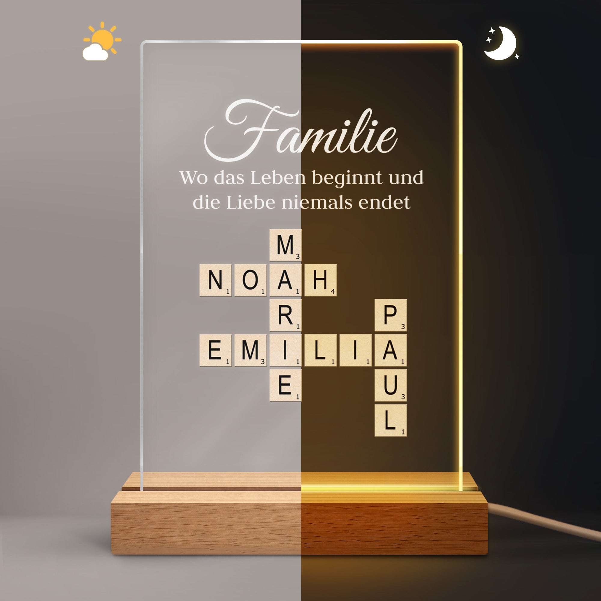 3591LGE5 familie wo das leben beginnt und die liebe niemals endet personalisiertes kreuzwortratsel geschenk  nachtlicht_ 3591l8q5i