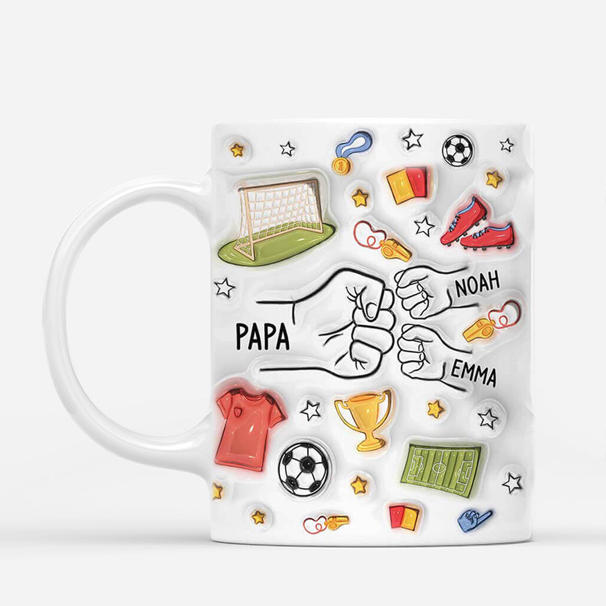 3608MGE2 papa und kinder fussballmotiv  personalisierte tasse mit 3d inflated effekt fur papas_de69f5c7 c745 4913 ac09 a6c170fbdb31
