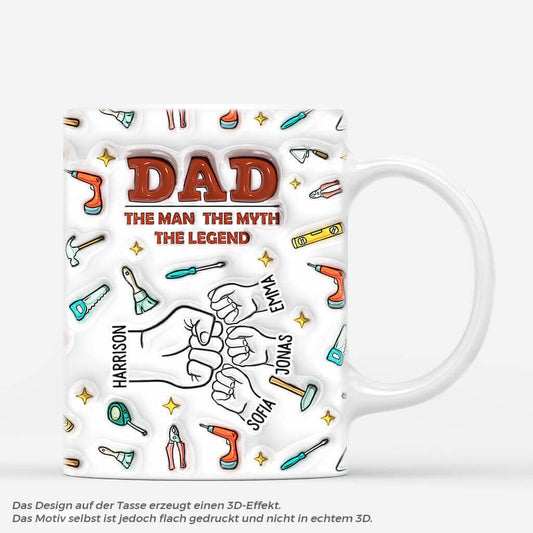 3617MGE2 papa der mann der mythos die legende  personalisierte tasse mit 3d inflated effekt fur papas_b3f88aa7 294f 4874 96dc c4a2a4ba5a95