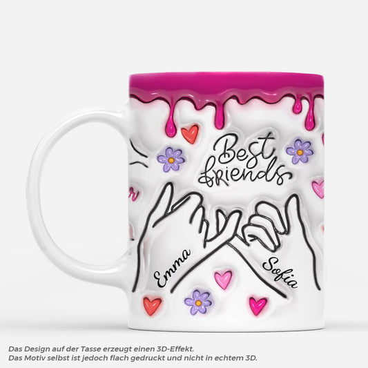 3625MGE1 3d druck effekt beste freunde  personalisierte beste freunde tasse