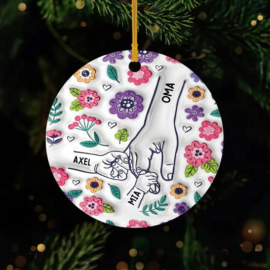 3644OGE1 3d druck effekt mama kinder lila blumen personalisierte keramik ornamente_ mama 3644O8T5A