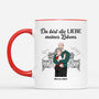 3668MGE2 du bist die liebe meines lebens  personalisierte tasse fur paare