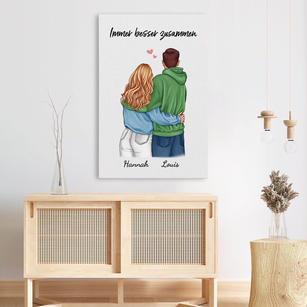 3683CGE3 immer besser zusammen  perrsonalisierte leinwand fur paare