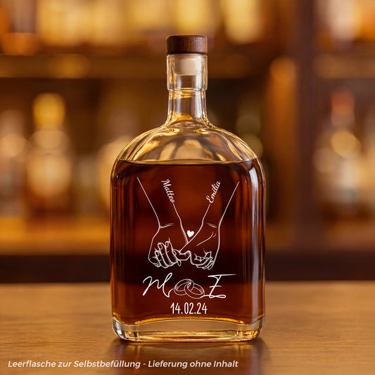 3705AGE1 liebespaar mit namen personalisierte paar geschenke  whiskyflasche 3705aisp0g