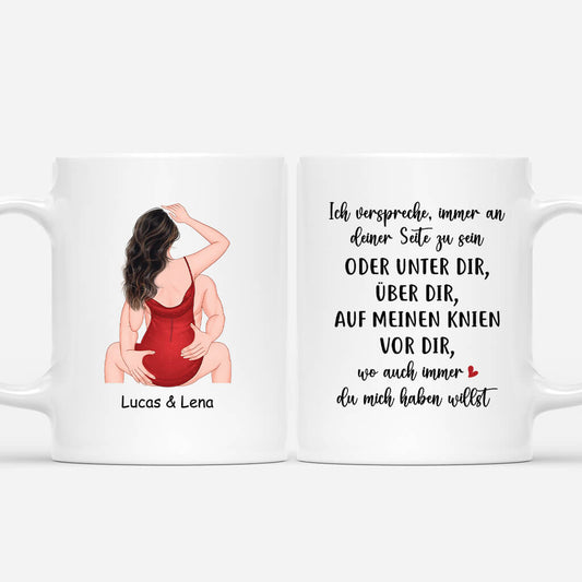 3726MGE1 ich verspreche immer an deiner seite zu sein  personalisierte tasse fur paare