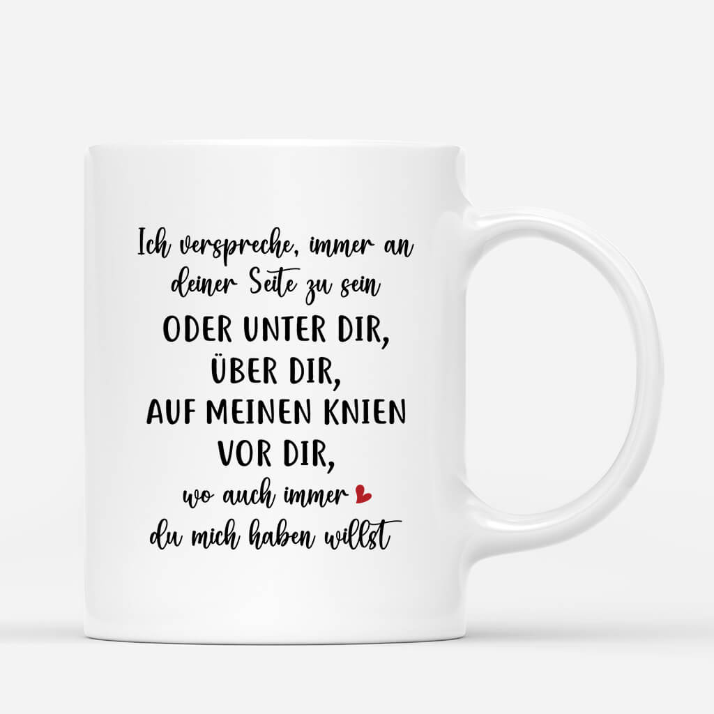 3726MGE3 ich verspreche immer an deiner seite zu sein  personalisierte tasse fur paare