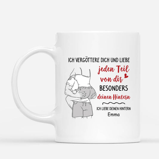 3728GE1 ich vergottere dich und liebe jeden teil von dir  personalisierte tasse fur paare