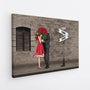 3729CGE2 strasse im vintage look  romantische leinwand fur paare personalisiert