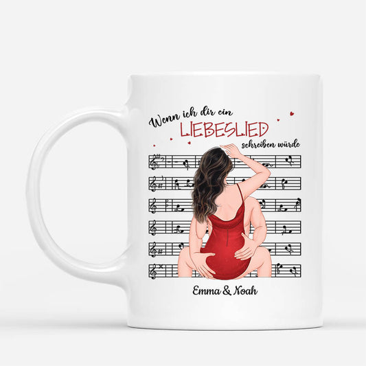 3731MGE1 wenn ich dir ein liebeslied schreiben wurde  personalisierte tasse fur paare lustig
