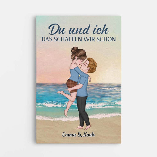 3747CGE1 du ich das schaffen wir schon  personalisierte leinwand fur parchen