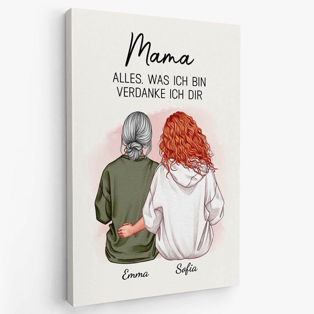 3757CGE2 alles was ich bin verdanke ich dir  personalisierte leinwand fur omas 3757CTE5A
