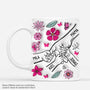3758MGE1 mama kinder blumen  liebevolle tasse mit 3d inflated effekt fur mamas personalisiert 3758M