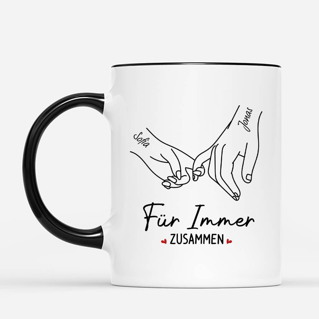 3759MGE2 fur immer zusammen  personalisierte tasse fur paare 3759M