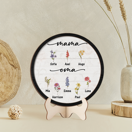 3767QGE1 zuerst mama jetzt oma blumen holztafel personalisiert fur oma 3767Q5E7B