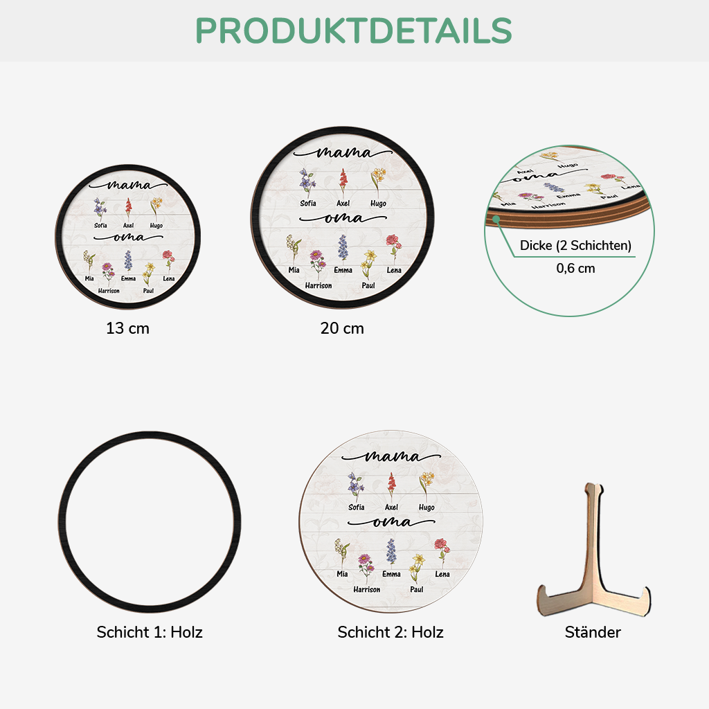 3767QGE3 zuerst mama jetzt oma blumen holztafel personalisiert fur oma 3767Q5E7B