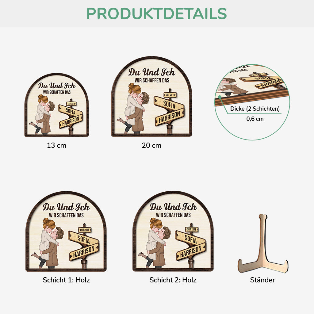 3768QGE3du und ich wir schaffen alles strassenschilder holztafel personalisiert paar 3768Q5I5G