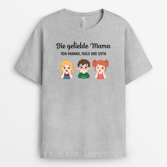 3777AGE2 die geliebte oma von  personalisiertes t shirt fur omas 3777A